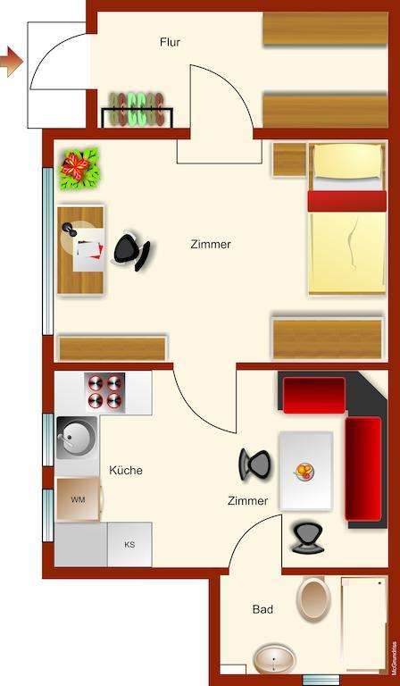 Ferienwohnanlage Bruckner Apartment Росток Стая снимка